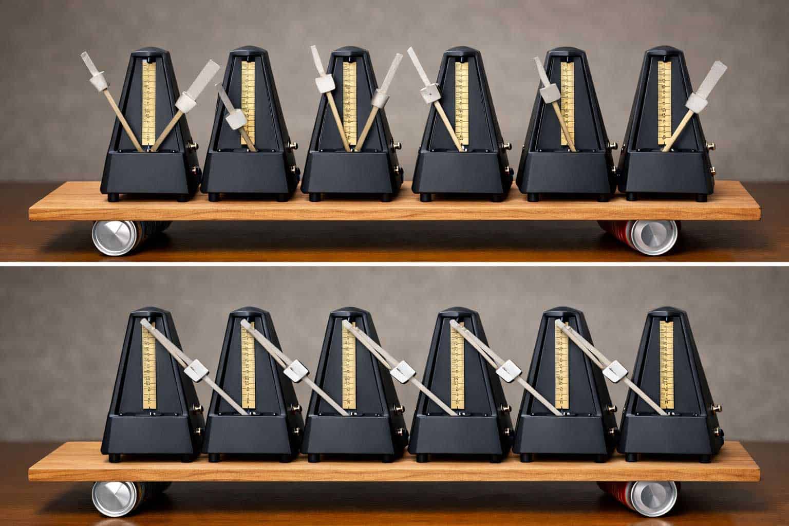Synchronization of Metronomes. The Physical Axiom of PI.